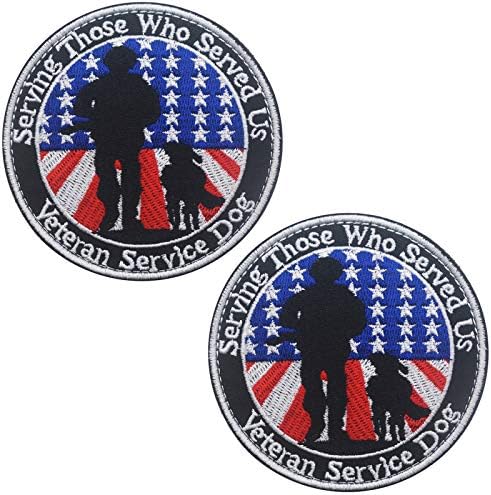 Cão de serviços de veteranos que servem aqueles que nos serviram coletes/prenderem os coletes táticos militares Milite Tactical Moral emblema emblema Bordado