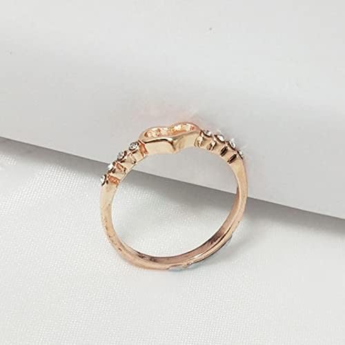 A aliança de casamento para mulheres Rose Gold Promise Rings Delicate Design Diamond Light Light Luxury Degany noivado Anel Casais Rings