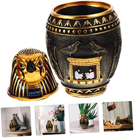 Cremação adulta egípcia de clispeed urna urna urna de estimação urna urna egito reino estátuas resin ash cinzas podem pet