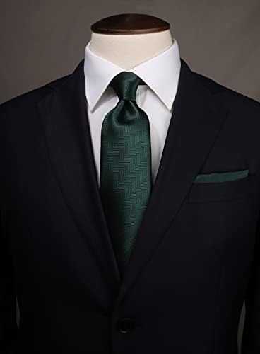 Taecmin masculino amarra laços sólidos para casca de aranha de aranha e quadrados de bolso definidos para negócios casuais