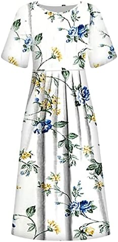 Vestidos de Fqzwong para mulheres 2023 Plus Size Party elegante Maxi Flowy Sundresses Casual Sexy Vintage Summer Beach Dress Dress
