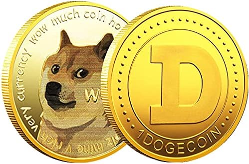 4 Pack Gold DogeCoins Comemorative Moedans Set 2022 Limited Edition Doge Moeda