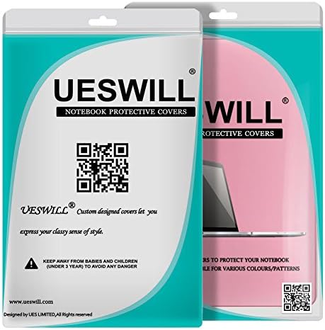 Ueswill 3in1 liso tampa de casca dura fosca compatível com o MacBook Pro 15 polegadas com CD-ROM + Teclado e Protetor de tela + Pano de limpeza de microfibra, rosa