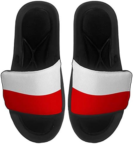 Sandálias/slides de slides/slides expressos para homens, mulheres e juventude - bandeira da Polônia - bandeira da Polônia