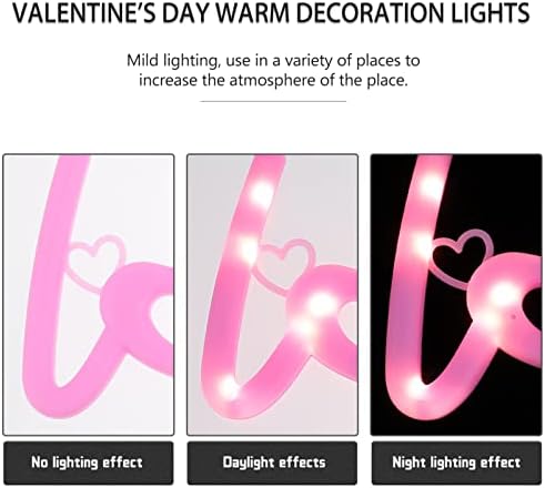 ABOOFAN 4PCS LOVE LED LUZ DIA DAY DIA NEON NEON ATOMSphere Night Lamp Layout de casamento Adereços para decoração interna