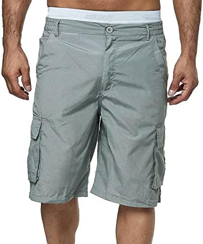 Shorts de carga homens, esportes de bolso de bolso masculino shorts soltos casuais shorts casuais