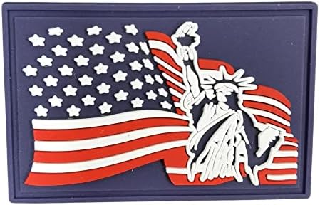 3 manchas de embalagem da bandeira americana dos EUA para chicote tático de cães, colete e colarinho - patch de identificação de PVC para mochilas, jeans, chapéus, jaquetas - tamanho 2,3 x 1,2 polegadas