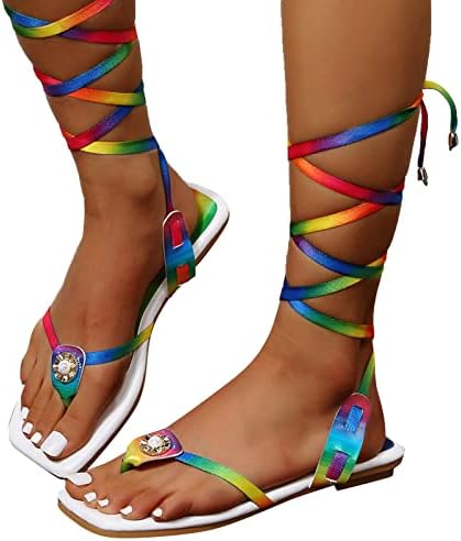 Mulheres sandálias planas de pé de fada de fada de fada de fada feminina feminina de comércio exterior sandálias de praia de praia sandálias de caminhada de sandálias tamanho 8