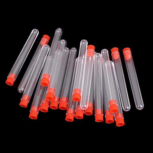 60 tubo - 16x150mm de tubo de teste de plástico transparente conjunto com tampas e rack