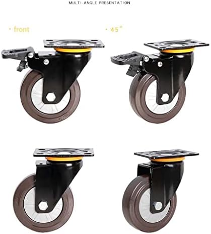 Rodas de roda giratória de borracha de 5 lançadores de móveis