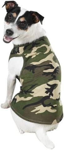 Tanque de cachorro Casual Casual Canine de 9 polegadas de algodão, pequeno, verde/preto