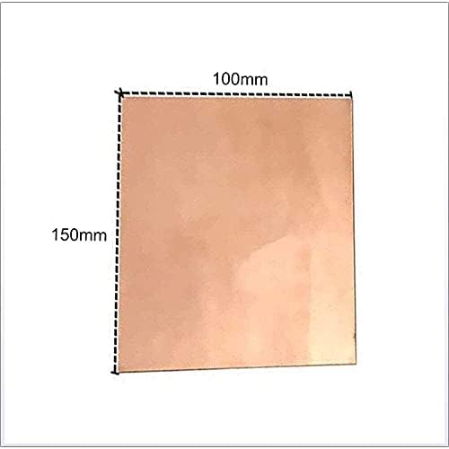 NIANXINN Folha de cobre Folha de cobre Placa de folha de metal 3 x 100 x 150 mm Cut Coup Metal Plate, 100 mm x 150