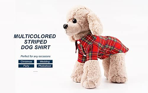 Camisetas de cachorro para hapdeal - xadrez de pó da praia listrada do Havaí, camisas polo de verão frias - confortáveis ​​roupas