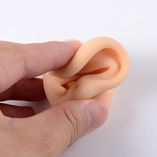 Modelo de orelha de silicone macio de Chuaanci para exibição de jóias Practicação profissional Simulação de modelo de ouvido com