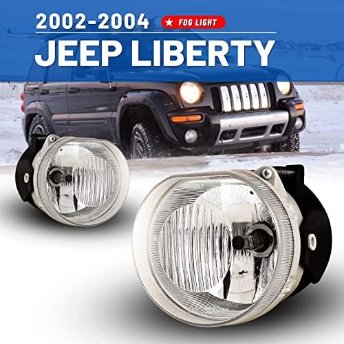 Luzes de nevoeiro compatíveis para Jeep Liberty 2002 2003 2004 Montagem de lâmpadas de reposição de passageiros do motorista