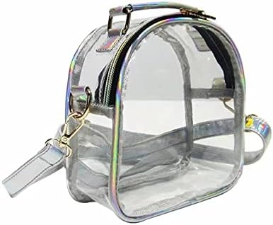 Fashlove Mulheres Bolsa Clear Clear Stadium Clutch Purse Crossbody, Bolsas de mochila Veja através da bolsa, transparente
