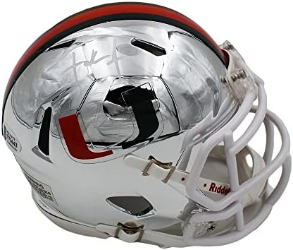 Frank Gore autografou/assinado Miami Speed ​​Chrome Mini Capacete