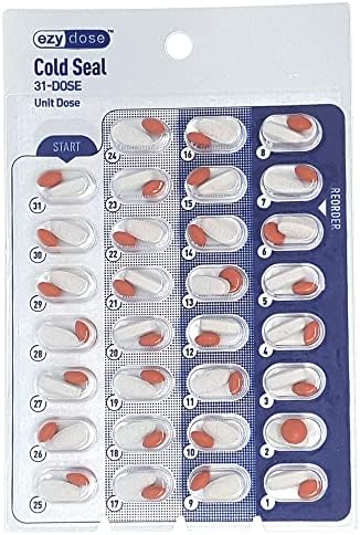 Medication Blister Pack Refil Conjunto de vedação a frio - Inclui bandejas de bolhas e cartões de selo frio - tamanhos de bolha de comprimidos regulares ou jumbo bolhas