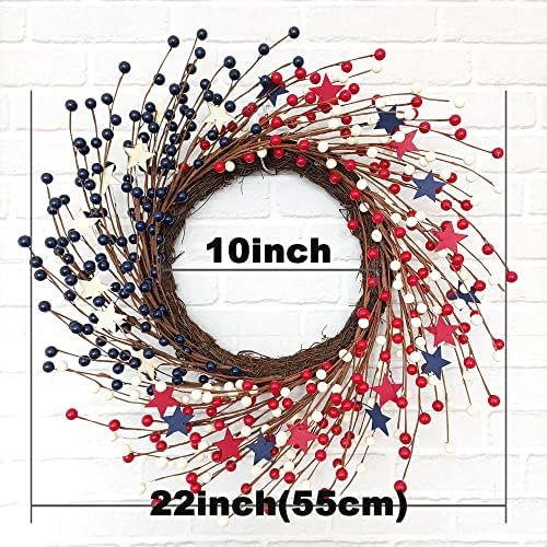 4º de julho Wreath, TokeCare 22 polegadas America Porta patriótica Wrinal