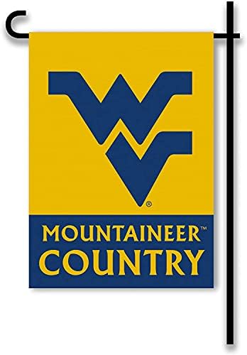 BSI Products, Inc. NCAA Virginia West Virginia Mountaineers Bandeira de jardim de 2 lados, cor da equipe