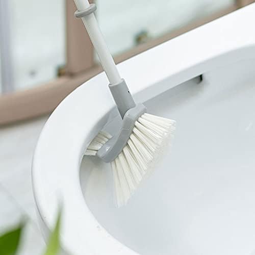 Escova de vaso sanitário guojm e suporte de escova de vaso sanitário, escova de vaso sanitário com maçaneta longa, escova