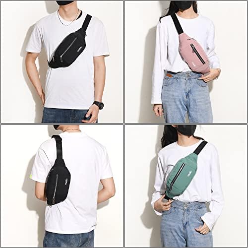 Pacote de fanny crossbody unissex com sacos de cinta de cinta ajustável para o treino de caminhada viajante