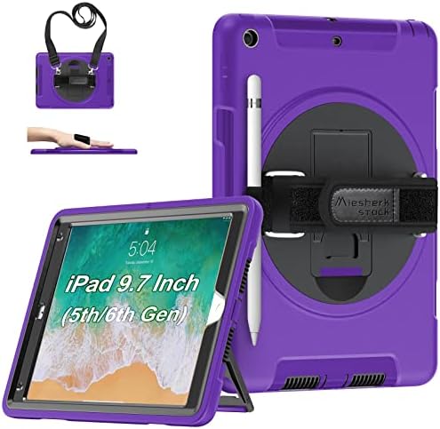 ipad 6th/5th Generation 9.7 Case Black+Purple