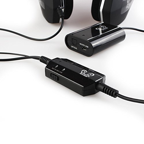 Gudenns Xbox 360/PS3/PS4/PC/Mac Headset de jogos estéreo com fio com redução de ruído de microfone removível também compatível