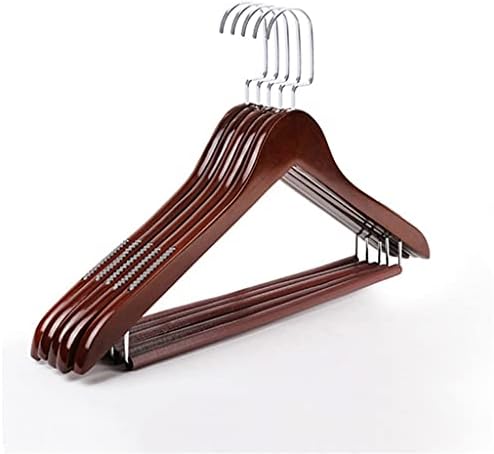 WJCCY Solid Wooden Coat Hanger Metal Hook Rack Rack para roupas Organizador de armário de guarda -roupa de calça