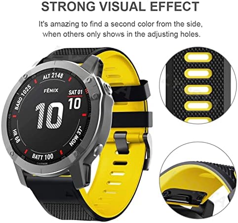 Dzhtus 22 26mm Silicone Watch Band Strap for Garmin Fenix ​​7x 7 6x 6 Pro Watch EasyFit Wrist Band tiras 5x 5 mais 3 3HR 935 D2 Bracelete