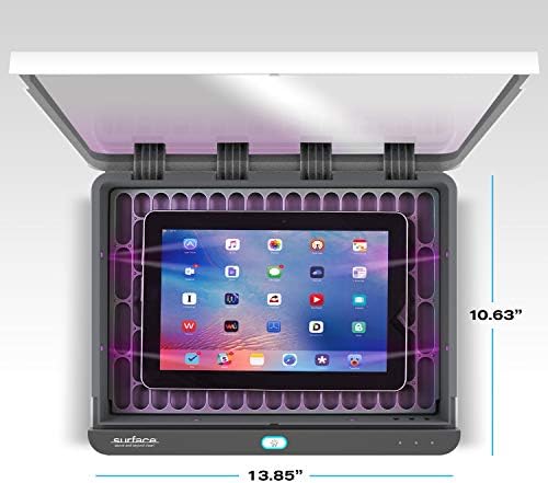 MyGuard Surface XL Pro Capacidade Extratória 360 graus Sinitizador UVC com carregamento de dispositivo; Certificado pelo laboratório para matar até 99,9% de bactérias e vírus; Habilizar qualquer coisa que se encaixe!