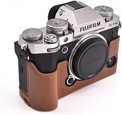 Rieibi Fuji Xt5 Caso - Caso de couro PU para Fujifilm X -T5 Câmera digital - Caso de protetor de proteção para Fuji Xt5 X -T5,