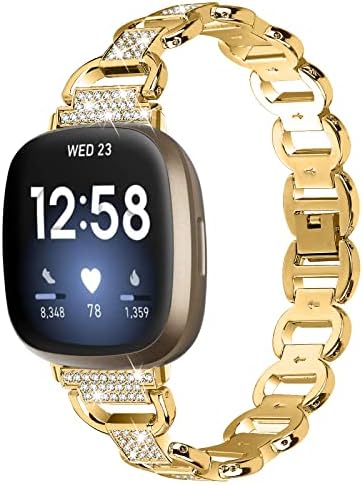 Chofit compatível com Fitbit Versa 4/Sense 2 Band for Women Bracelet com Bling Diamond Substitui