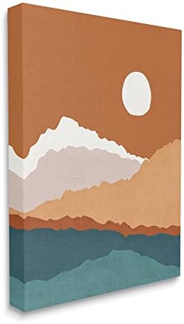 Stuell Industries Abstract Mountain Peaks Round Moon Nature Scene Art, Design por JJ Design House LLC