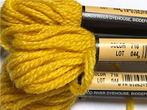 Paternayan Behithitel 3-Bly Wool Yarn-Color-710-Mustard-Esta listagem é para 2 mini 8-yd skeans