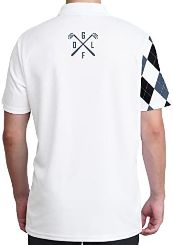 Pologen, Argyle Golf Camisetas, camisa de golfe engraçada para homens para homens camisa de golfe masculino Camisas de