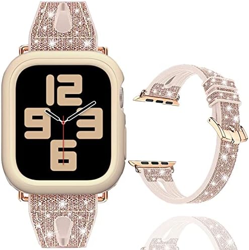 Ninki bling slim banda compatível com ouro maçã maçã banda 45mm 49mm 44mm 42mm série 8 7 6 5 4 3 2 1 SE, mulheres espumantes