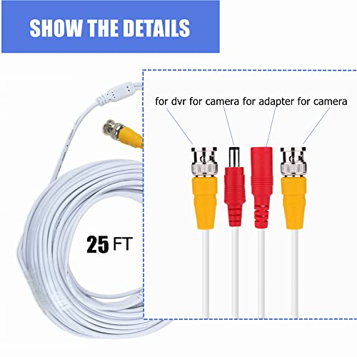 SLLEA 25ft BNC BNC Video Power Wire Substacem