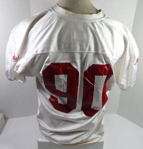 2010 San Francisco 49ers Isaac Sopoaga 90 Jogo emitiu Jersey White Practice