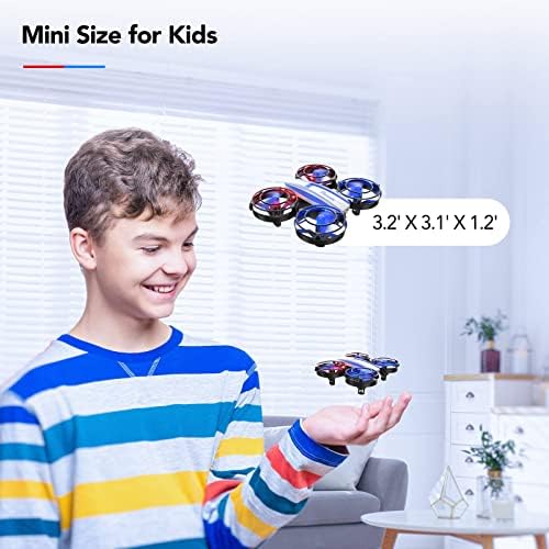 Mini -drones A21 potense para crianças, 2 pacote de batalha com luzes LED, RC Quadcopter com flip 3D, 3 velocidades, modo sem cabeça,