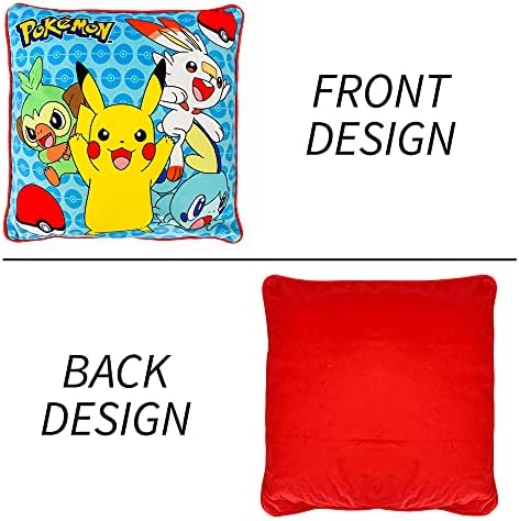 Franco Kids Bedding Decorative Pillow Capa, 15 em x 15 pol., Pokemon
