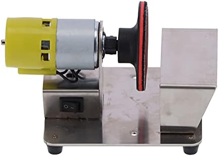 Máquina de lixamento de polir de moedor de disco elétrico 3in DIY com 20 papel de lixar 5 chave hexadecimal para pedra de cerâmica