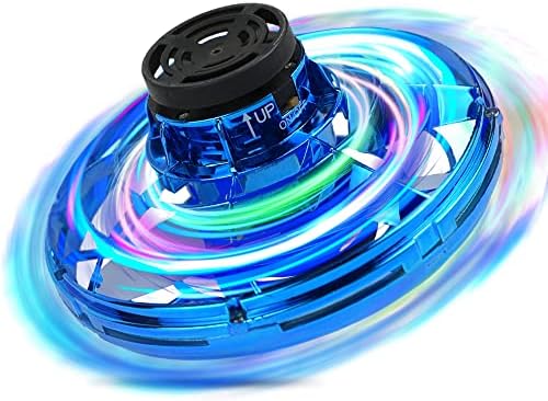 Ioatiot Spinner Flying, mini brinquedos de OVNIs voadores com 360 ° Girlating e LED Lights, Toys for Boys Birthday Birthday Outdoor