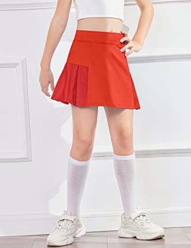 Arshiner Girl's Sport Shairs com shorts Athletic Pleated Skort Performance Colorful Skorts