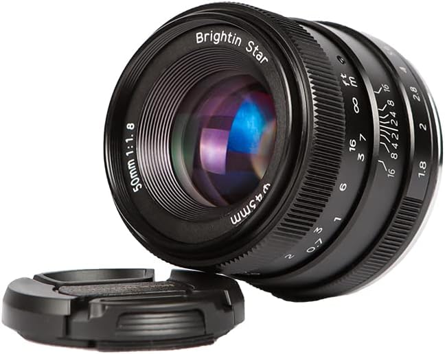 Brightin STAR 50mm F1.8 Manual padrão Foco Prime Lente Prime para câmeras sem espelho-montagem XF-APS-C MF Lente fixa
