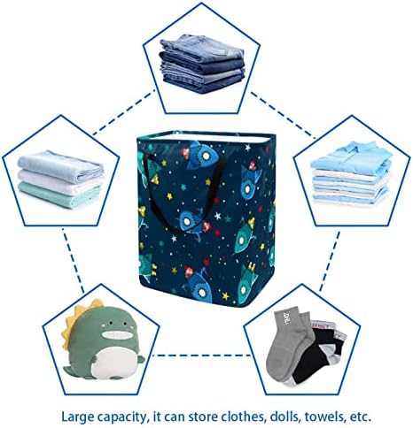 Universo espacial estrelas Padrão Imprimir cesto de lavanderia dobrável, cestas de lavanderia à prova d'água 60l Lavagem de roupas de roupas de roupas para o dormitório quarto do banheiro