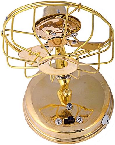 Metal Antique Fan Decor, padrão, Golden, conjunto de 1 por Índio colecionável