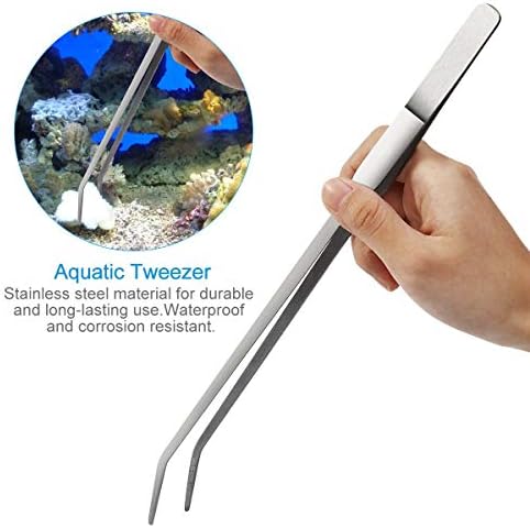Ferramentas de aquário, ferramentas de aquascaping de aço inoxidável, 3 em 1 em 1 Plantas aquáticas Tweezers Scissors
