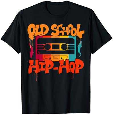 Retro Old School Hip Hop 80s 90s Graffiti Cassette T-Shirt