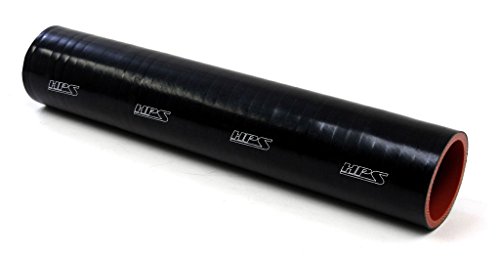 HPS 10 ID, 12 Comprimento, mangueira de tubo de acoplador de silicone, alta temperatura reforçada de 6 camadas, 15 psi máx. Pressão, 350f máx. Temperatura, ST-81134-BLK, silicone, preto